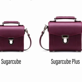 Handmade Leather Sugarcube Handbag - Marsala Red by Zatchels