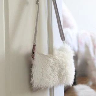 Frigate Grey Dartmoor Sheepskin Leather Crossbody Bag