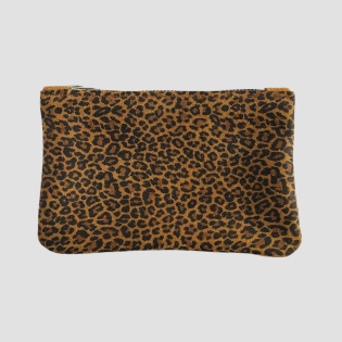 Classic Leopard Print Suede Purse by Rhe Amore