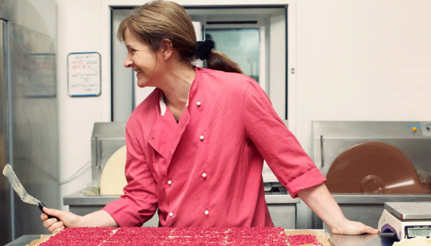 Cocoa Loco Owner Making Raspberry White Chocolate