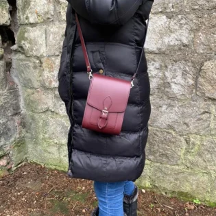 Handmade Leather Festival Phone Bag in Black by Zatchels