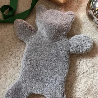 Flat Eric Papa Teddy Bear Hot Water Bottle Cover by Owen Barry
