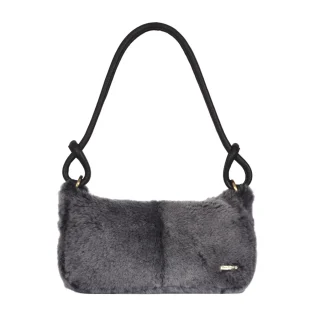 Graphito Grey Devoran Sheepskin Shoulder Bag by Owen Barry
