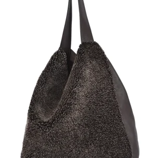 Brown Hurricane Yatton Sheepskin & Leather Shoulder Bag by Owen Barry