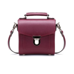 Handmade Leather Sugarcube Handbag in Oxblood by Zatchels