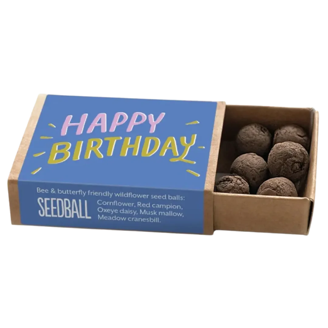 Blue Happy Birthday Pocket Boxes by Seedball