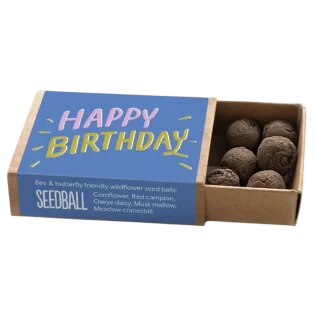 Blue Happy Birthday Pocket Boxes by Seedball