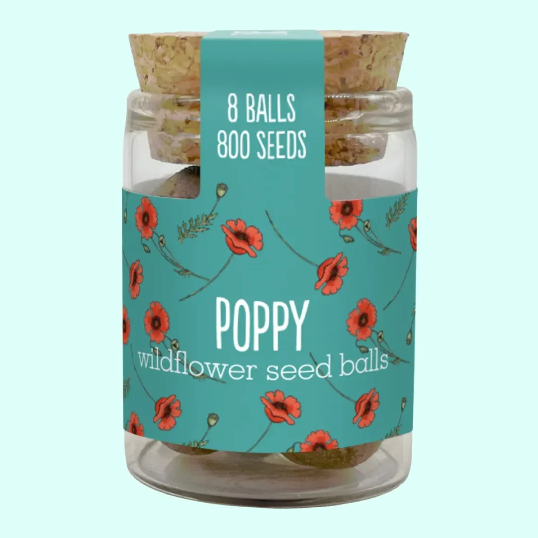 Poppy Jar by Seedball available at Tiezori