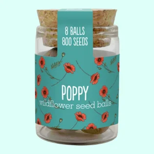 Poppy Jar by Seedball available at Tiezori