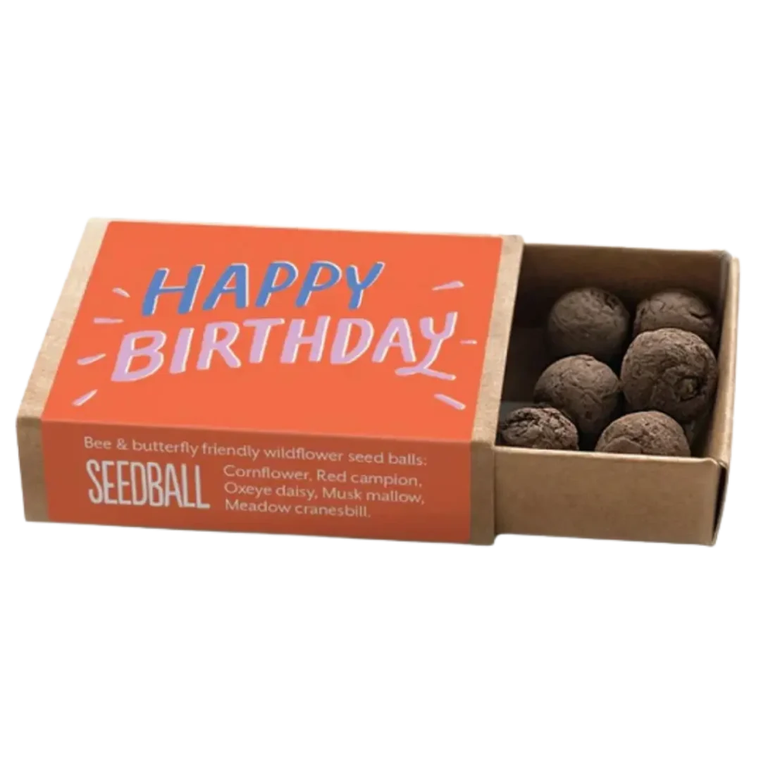 Red Happy Birthday Pocket Boxes by Seedball