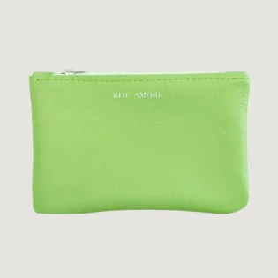 Lime Matte Soft Leather Purse by Rhe Amore
