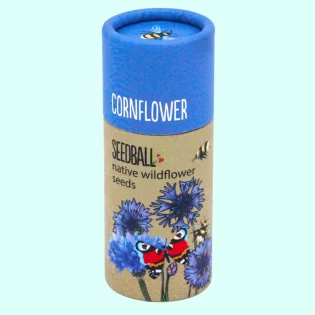 Cornflower Seed Tubes by Seedball available at Tiezori