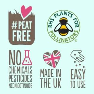 Seedball Peat Free No Chemicals Made In UK Easy To Use RHS Plants For Pollinators available at Tiezori