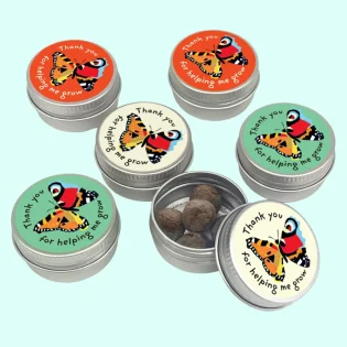 Collection of Mini Tin Thank You For Helping Me Grow Teachers Gift by Seedball available at Tiezori 1