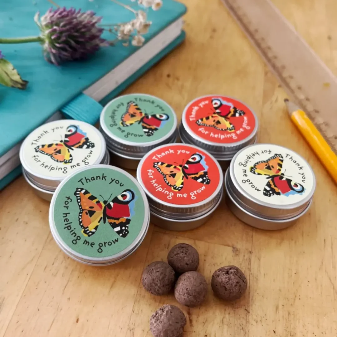 Collection of Mini Tin Thank You For Helping Me Grow Teachers Gift by Seedball available at Tiezori Lifestyle