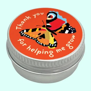 Red Mini Tin Thank You For Helping Me Grow Teachers Gift by Seedball