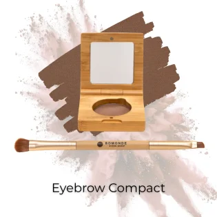 Mineral Eyebrow Palette & Brush by Bomonde available at Tiezori