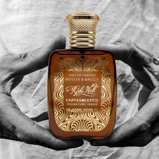 Ricki Hall's Booze & Baccy Eau De Parfum by Captain Fawcett available at Tiezori